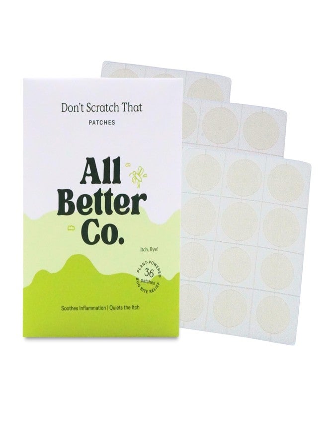 All Better Co. لصقات "لا تخدش ذلك" من شركة "أول بيتر" لتخفيف الحكة الناتجة عن لدغات البعوض والحشرات، متوفرة بحجمين مناسبين (عبوة من 36 لصقة). - Image 1